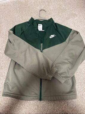 Nike Olive Green Dri-FIT Zip Jacket